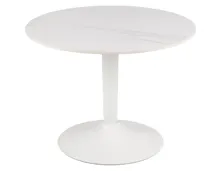 Salontisch Malta rund Keramik weiss matt 60 x 45 x 60 cm