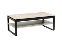 Salontisch Mia Keramikoptik grau 120 x 45 x 60 cm