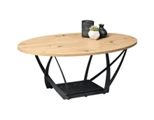 Salontisch Mona oval MDF Dekor Artisan 100 x 40 x 60 cm