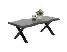 Salontisch Pina X-Fuss MDF grau 110 x 42 x 60 cm