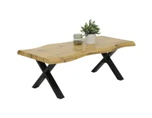 Salontisch Pina X-Fuss MDF Wildeiche 110 x 42 x 60 cm