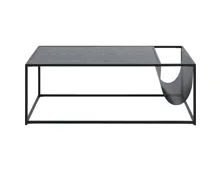 Salontisch Wade Magazinhalter Dekor schwarz 110 x 40 x 60 cm