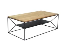 Salontisch Wilna Wildeiche massiv geölt 110 x 40 x 60 cm