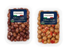 Scharfe Oliven mit Stein