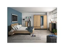 Schlafzimmer Set 4-teilig, Mimizan Bett 140/160 x 200 cm 140 x 200