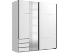 Schrank Norden 179x198x64, weiss/spiegel