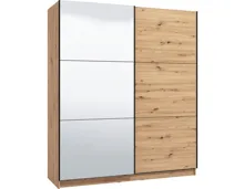 Schrank Sierra Melamin 179 x 210 x 62,5 cm, mit Spiegel artisan
