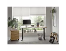 Schreibtisch Flex elektrisch höhenverstellbar Dekor Eiche Artisan 160 x 74-117 x 77 cm