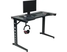 Schreibtisch Game-Rocker GTR-120, Metall schwarz, 120 x 78 x 60 cm