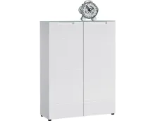 Schuhkommode Mailand Dekor weiss Hochglanz 90 x 120 x 35 cm