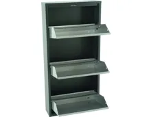 Schuhschrank Berry Metall schwarz 51 x 103 x 15 cm