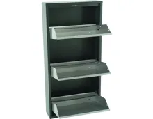 Schuhschrank Berry Metall schwarz 51 x 103 x 15 cm