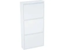 Schuhschrank Berry Metall weiss 51 x 103 x 15 cm