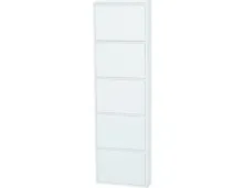 Schuhschrank Berry Metall weiss 51 x 169 x 15 cm