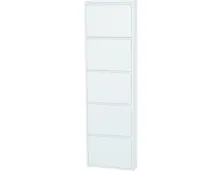 Schuhschrank Berry Metall weiss 51 x 169 x 15 cm