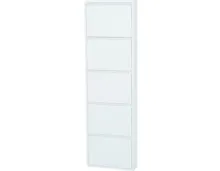 Schuhschrank Berry Metall weiss 51 x 169 x 15 cm