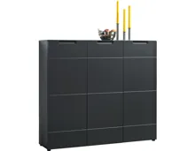 Schuhschrank Mailand Dekor anthrazit 135 x 120 x 34 cm