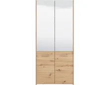 Schuhschrank Menorca Dekor Eiche Artisan 89,5 x 199 x 37,5 cm, mit Spiegel