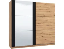 Schwebetürenschrank Sardinia Dekor Eiche Artisan 217 x 210 x 62,5 cm, mit Spiegel