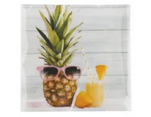 Serviette bedruckt Ananas mit Brille