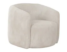 Sessel Alken, Cordstoff beige, drehbar