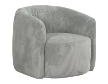 Sessel Alken, Cordstoff grau, drehbar