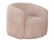 Sessel Alken, Cordstoff rosa, drehbar