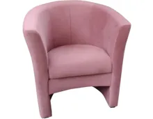 Sessel Lou, Samt-Optik rosa