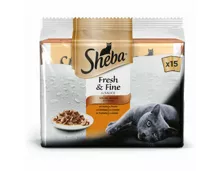 Sheba Katzenfutter in Sauce Fresh & Fine Geflügel 15x50g