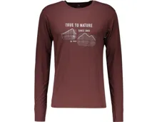 Sherpa Herren-Langarmshirt Manthali XL, bordeaux