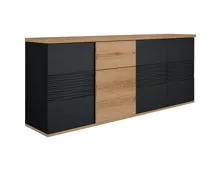 Sideboard Otello Helvetia/schwarz 208 x 87 x 47 cm