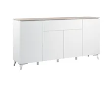 Sideboard Trix Dekor weiss matt Sandstein-Optik 177 x 92 x 40 cm