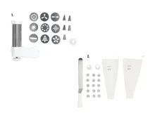SilverCrest® Gebäckpresse, 15-tlg./Spritzbeutel-Set, 21-tlg.