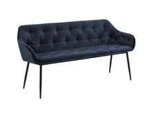 Sitzbank Brooke Samt-Optik dunkelblau