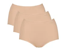 Sloggi Damen-Slip 3er Pack Pure Comfort Maxi XS, nude
