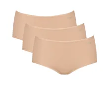 Sloggi Damen-Slip 3er Pack Pure Comfort Midi XS, nude
