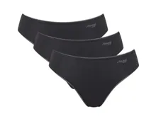 Sloggi Damen-Slip 3er Pack Pure Comfort Tai XS, schwarz