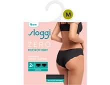 Sloggi Damen-Slip Zero Micro Hipster, 2er-Pack XS, schwarz