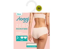 Sloggi Damen-Slip Zero Micro Short, 2er-Pack XS, schwarz