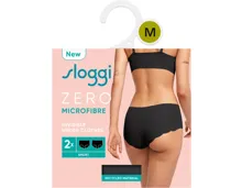 Sloggi Damen-Slip Zero Micro Short, 2er-Pack XS, schwarz