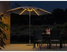 Sonnenschirm mit Solar-LED-Beleuchtung