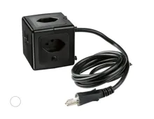 Steckdosenwürfel mit USB-Anschlüssen