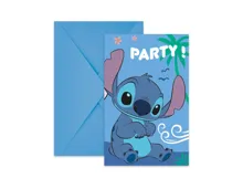 Stitch Einladungsset, 6er