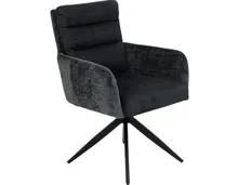 Stuhl Leandra Microfaser/Webstoff anthrazit