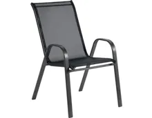 Stuhl Paris Textilene schwarz