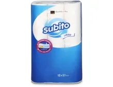 Subito Haushaltspapier white long 12 Rollen