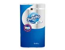 Subito Haushaltspapier white long 12 Rollen