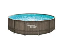 SUMMER WAVES Doppelwandpool in Rattan Optik