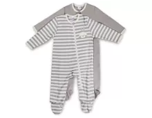 Texstar Baby Pyjama mit Fuss Girls oder Boys, in diversen Farben und Motiven, Grössen 62/68–98/104, Duo