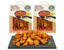 The Green Mountain plant-based vegane Alternative zu Poulet Chunks Paprika 2x 180g